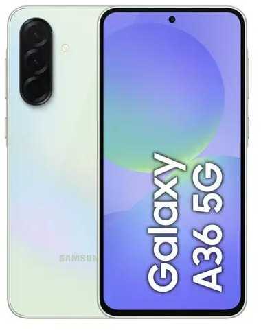 Samsung Galaxy A36 17 cm (6.7″) Dviguba SIM jungtis Android 15 5G C tipo USB 8 GB 256 GB 5000 mAh Gelsvai žalsva spalva