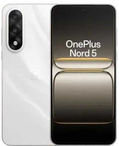 „OnePlus“ | „Nord 5“ | „Marble Sands“ | 6,83 colio | „Swift AMOLED“ | 2800 x 1272 pikselių | „Qualcomm“ | Vidinė RAM 8 GB | 256 GB | Dviguba SIM kortelė | 5G | Pagrindinės kameros raiška 50+8 MP | Antrinės kameros raiška 50 MP | „Android“ | 15 | 5200 mAh