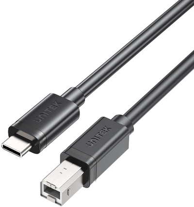 Unitek kabelis do drukarki USB C na USB B 2.0 juoda 1m