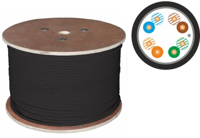Alantec Kabelis F/UTP kat.5e PE 4x2x24AWG 500m IŠORINIS SUCHY (KIF5OUT500)