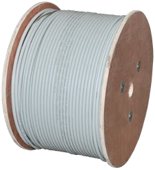 F/UTP cat.5e kabelis, telekomunikacijų, PVC, Eca 4x2x24 AWG, 1Gb/s, 250 MHz, 25 metų garantija, INTERTEK ETL sertifikatas, rutulinis, 500m - ALANTEC