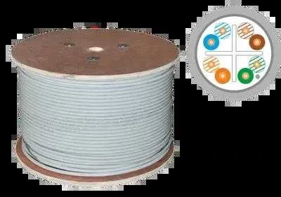 Alantec F/UTP kabelis Cat.5e LSOH B2ca FireHardy 4x2x24 AWG - 500 m 25 metų garantija, laboratoriniai kokybės bandymai (KIF5LSOH500B)