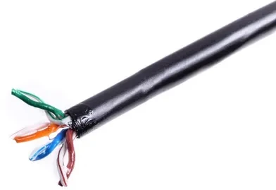 Digitus Elektroninis instaliacijos kabelis DGITUS Cat.5E, U / UTP, Fca, viela, AWG24 / 1, PE, 100m, juoda