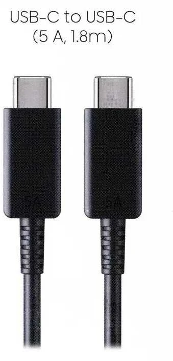 USB kabelis originalus Samsung EP-DX510JBEGEU Type-C-Type-C 1.8m pakuotėje juodas