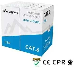 LANBERG LCF6-11CU-0305-S Lanberg FTP vijos kabelis CU, kat. 6, 305m, pilka