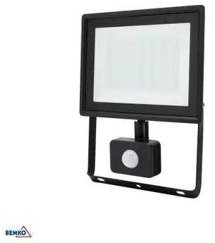 Kafler 50W LED prožektorius su judesio davikliu KASTEL, juodas, 6500K, IP65