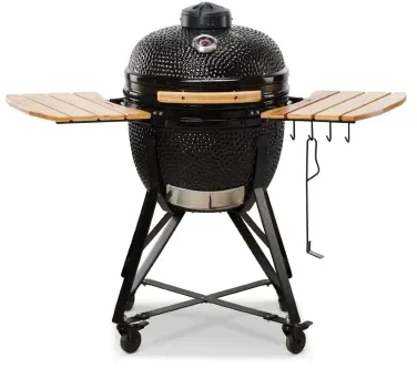 Kamado Bono Media Ceramic Grilis 20” Kamado barbecue/grill Vežimėlis Węgiel drzewny (paliwo) Juodas