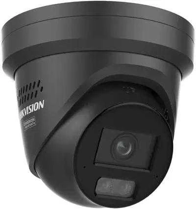 IP kamera Hikvision Turret DS-2CD2347G3-LIS2UY/SL F2.8 (juoda, 4MP, hibridinis apšvietimas, IR+LED 30m)