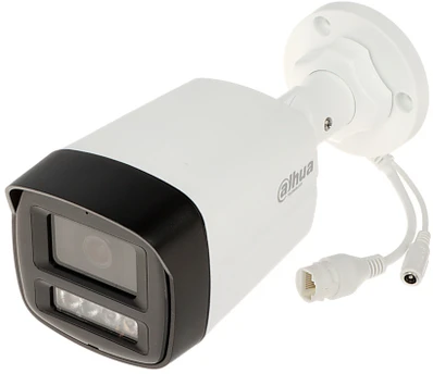 „Dahua Technology Co“ IP kamera, cilindras, 4MP, 1/2.9 colio, 2.8 mm, 94° F1.6, 25 kadrai per sekundę, IR+LED, 30 m, WDR, IVS, IP67, mikrofonas