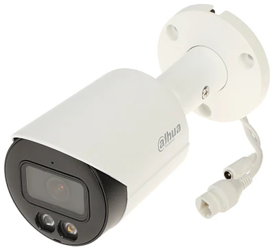 „Dahua Technology Co“ IP kamera, cilindras, 5MP, „STARLIGHT“, 1/2.7 colio, 2.8 mm, 111° F1.6, 25 kadrai per sekundę, IR+LED, 30 m, WDR, IVS, IP67, mikrofonas