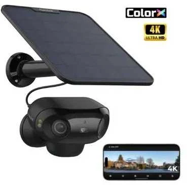 Reolink Argus 4 Pro 4K WiFi saulės kamera, juoda