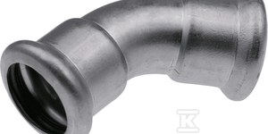 KAN-therm Presuota alkūnė 45° 88.9mm neoksinis plienas - 6230070