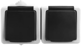 Kanlux 25357 TEKNO Lizdas hermetiška dvigubo sraigto kontakto apsauga 16A 250V rutulinis IP54 25357