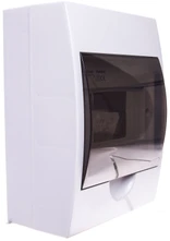 Kanlux 3831 modulinis paskirstymo skydas plastikinis 1x6 paviršinio montavimo IP40 IK06 N+PE II klasės skaidrus durų rutulys DB106S 1X6P/SMD balta 3831