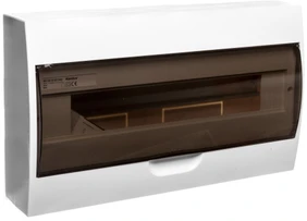 Kanlux 3834 Modulinė skirstomoji plokštė plastikinė 1x18 paviršinis IP40 IK06 N+PE II klasės permatomas durų rutulys DB118S 1X18P/SMD balta 3834