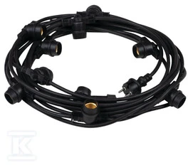 Kanlux GRL 35754 lauko šviestuvo girlianda 10x10W E27 IP44 skaidri