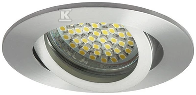 Įmontuojamas šviestuvas Kanlux CT-DTL50, 50W, GX5.3, sidabro
