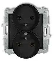 Karlik MINI Lizdas podwójne su/u juoda mat 12MGPR-2z
