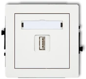 Karlik Elektrotechnik DCUSB-1 DECO USB vieno prievado, 5V, 1A balta DCUSB-1