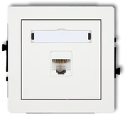 Karlik Elektrotechnik DGK-1e DECO Vienviečiai kompiuterio lizdai 1xRJ45, kat. 5e, ekranuotas, 8 kontaktų balta DGK-1e
