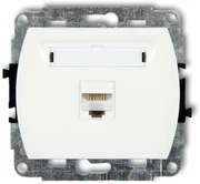Karlik Elektrotechnik GK-1 TREND Vienviečiai kompiuterio lizdai 1xRJ45, kat. 5e, 8 kontaktų balta GK-1