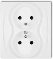 Karlik Elektrotechnik LGP-2zp LOGO Lizdas double su/u balta LGP-2zp