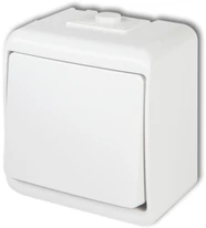 Karlik Elektrotechnik WHE-1 JUNIOR Balta IP54 vienpolis jungiklis WHE-1