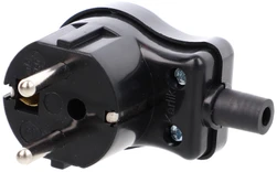 Karlik Elektrotechnik WK-1usc KIŠTUKAI UNI-SCHUKO kampinis kištukas, prisukamas juoda WK-1usc