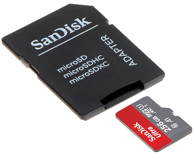 ATMINTIES KORTELĖ SD-MICRO-10/256-SANDISK Micro SD UHS-I, SDXC 256 GB SANDISK