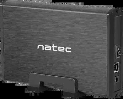 Kietasis diskas NATEC NKZ-0448 RHINO išorinis USB 3.0 korpusas skirtas 3,5 colio SATA HDD juodas aliuminis