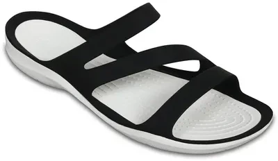 Moteriškos šlepetės Crocs Swiftwater Sandal W juodos ir baltos spalvos 203998 066 (36-37)