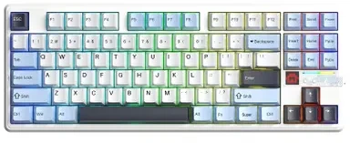 AULA Gasket F87 Pro V2 Glacier Blue Star Vector RGB klaviatūra