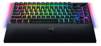 Razer | BlackWidow V4 Pro 75% | Mechaninė klaviatūra žaidimams | 4K Hz Wireless | US | Juodas | Oranžinis Tactile Switches Gen‑3 | Belaidė jungtis