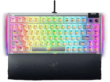 Razer Hot-swappable Mechaninė klaviatūra žaidimams | BlackWidow V4 75% | Klaviatūra žaidimams | su laidu | US | Razer Mechaninė Switches (Tactile) | Phantom Baltas Edition