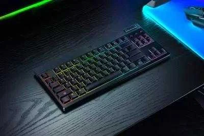 Razer | BlackWidow V4 Low-Profile Tenkeyless HyperSpeed | Klaviatūra | Belaidis | JAV | Bluetooth | Žalias jungiklis | Juodas