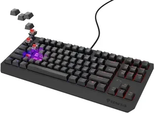 GNS Klaviatūra žaidimams GENESIS THOR 230 TKL CZ/SK RGB MECHANICAL OUTEMU Raudonas Juodas HOT SWAP
