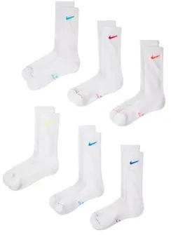 Kojinės Nike Everyday Elevated 6 par balta HQ8021 906 (35-37,5)