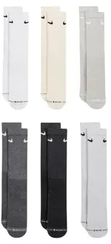 Kojinės Nike Everyday Elevated 6 par pilka, kremowe HQ8021 904 (35-37,5)