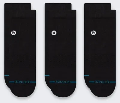 Vyriškos kojinės Stance Icon Quarter 3 vnt., juodos