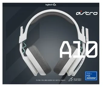 Logitech Astro Gaming A10 Gen 2 Ausinės full size su laidu 3.5 mm jack baltas/PS