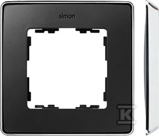 Kontakt-Simon Simon Detail 82 Vieno rėmo detalė SELECT-metal GRAPHITE / pagrindas Chromas 8201610-241