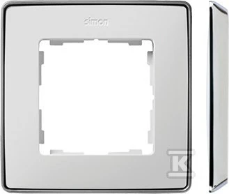 Kontakt-Simon Simon Detail 82 Vieno rėmo Detail Select-metal WHALA / Base Chrom 8201610- 244
