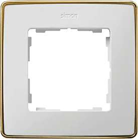 Kontakt-Simon Simon Detail 82 Vieno rėmo Detail Select-metal BIALA / Base Gold 8201610- 245
