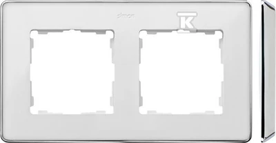 Kontakt-Simon Simon Detail 82 Dukart rėmelis Detail Select-metal WHALA / Base Chrom 8201620-244