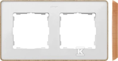 Kontakt-Simon Simon Detail 82 Dukart rėmelis Detail SelecT-wood balta / base Wood 8201620- 270
