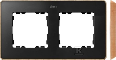 Kontakt-Simon Simon Detail 82 Dukart rėmelis Detail Select-wood GRAFIT / Base Wood 8201620- 271