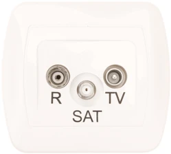 Kontakt-Simon RTV / SAT antenos lizdas (galutinis baltas) - AAS / 11
