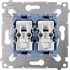 Kontakt-Simon Cross jungtis Simon 54 dvigubas 10AX 250V mechanizmas (SW7/2XM)