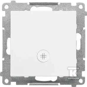 „Kontakt-Simon“ kryžminis jungiklis „Kontakt-Simon 55 TW7L.01/111“ su LED apšvietimu, laiptų piktogramų modulis 10 AX, 250V~, „Balta matt“ greitosios jungtys