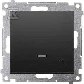 Kontakt-Simon Simon 54 Laiptų jungiklis su LED apšvietimu (modulis) 16AX 250V varžtų gnybtai juodas kilimėlis DW6AL.01/49